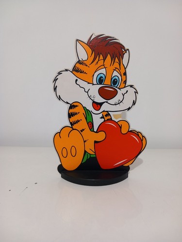 Lampada gatto con cuore rosso - con,