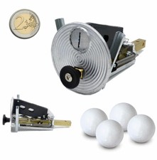Gettoniera universale calcio balilla con monete da 2 euro omaggio palline