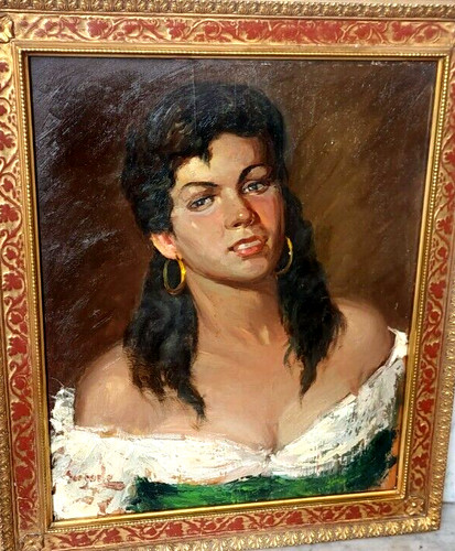Bel ritratto donna firmato - ritratto,