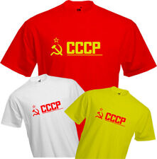 T-shirt CCCP - Sovietico-russo - Hammer Sickle RED Qualità retrò