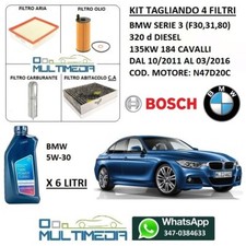 TAGLIANDO 4 FILTRI BOSCH OLIO