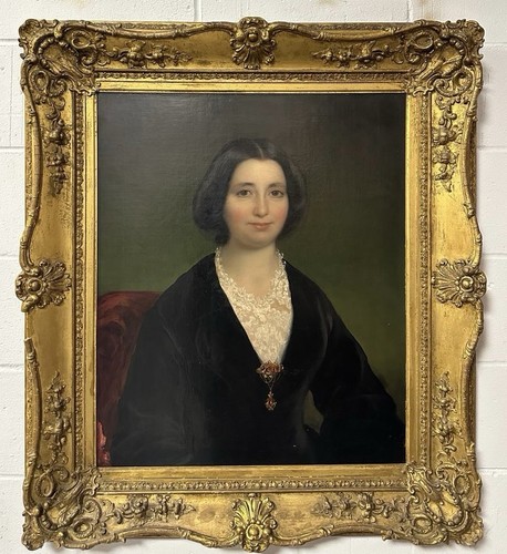 Antico dipinto olio - , ritratto
