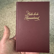 Vintage At-A-Glance Dates To Be Remembered Book with 1954-1955 Calendar, Unused