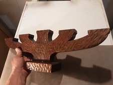 GRANDE PESANTE CANDELABRO 5 CANDELE COSTRUITO ARTIGIANALMENTE DIMENSIONI 50X8X16