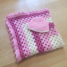 Copertina neonato rosa fatta a