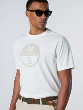 Maglietta North Sails Big Logo Tee T-Shirt Uomo Cotone Bianco