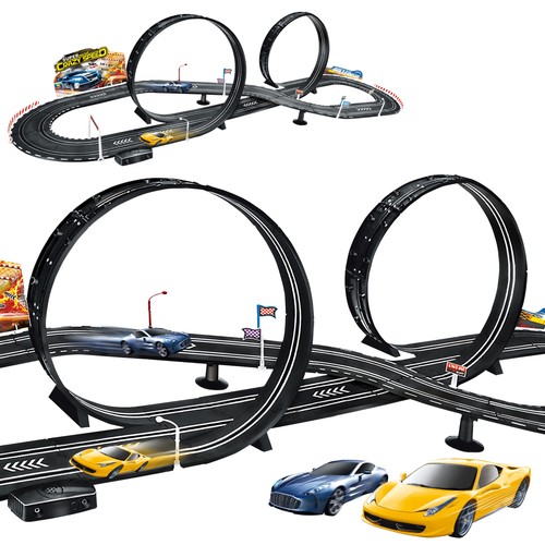 Slot car race track - car,