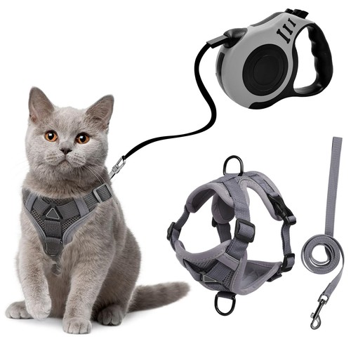 Pettorina gatto con guinzaglio - con,