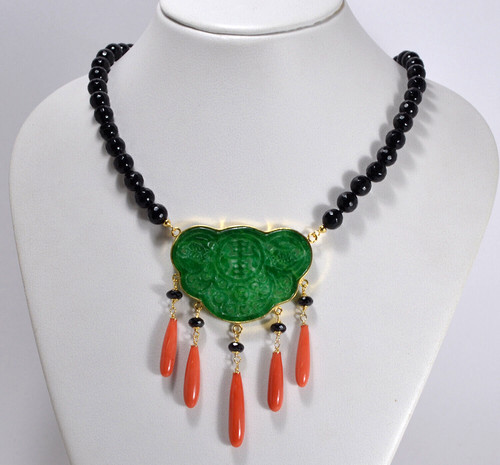 Collana argento 925 - 925, giada