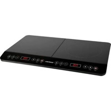 Piano cottura ad  induzione doppia piastra fornello elettrico cucina nero modern