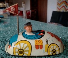 Raro Giocattolo In Latta-MSB 4015 Autoscontro-1 Versione- Anni '60-Made in GDR 
