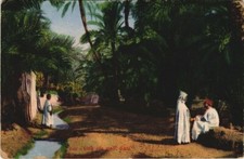 CPA AK TUNISIE Una via uell 'oasi. (148497)