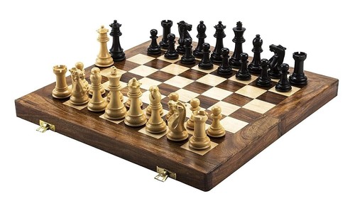 Scacchiera legno pieghevole - scacchiera,