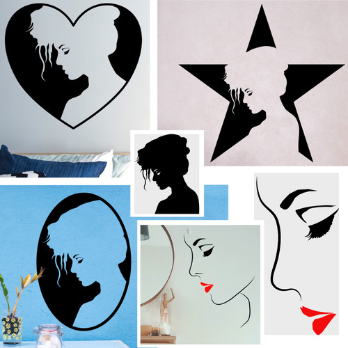 Donna silhouette parete - donna,