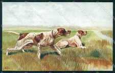 Artista Firmato Norfini Puntatore Cane Caccia Serie 1869 Cartolina XP7804