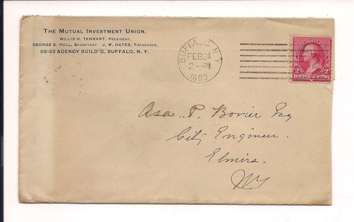 Busta timbrata usa 1893 - busta,