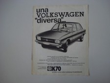 advertising Pubblicità 1971 VOLKSWAGEN K70 K 70