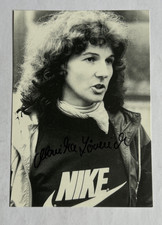 orig. Biglietto autografo atletica lunga distanza Monika Lövenich (2286)