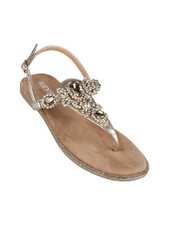 Keys Sandali in pelle con pietre donna