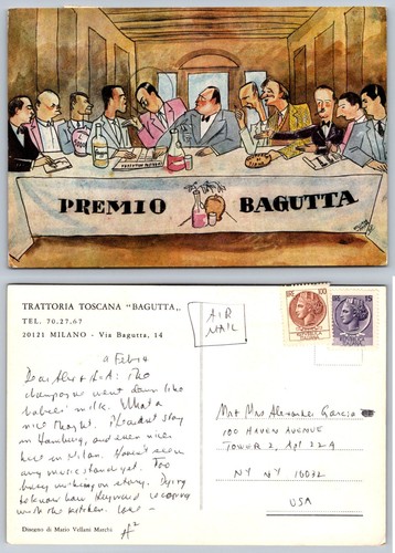 Cartolina milano premio - milano,