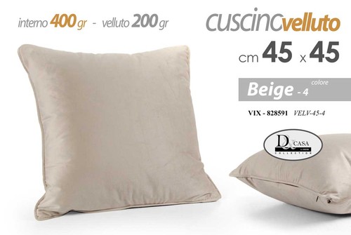Cuscino beige velluto - cuscino,
