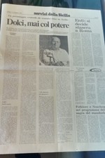 L'Ora pagina articolo giornale Danilo Dolci Giuliana Saladino mostra De Chirico