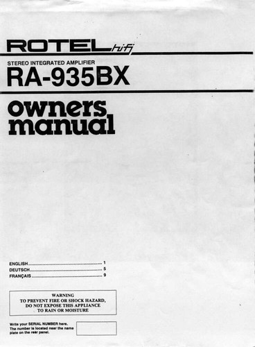 Rotel 935bx amplificatore - rotel,