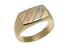 18kt GOLD RING men's