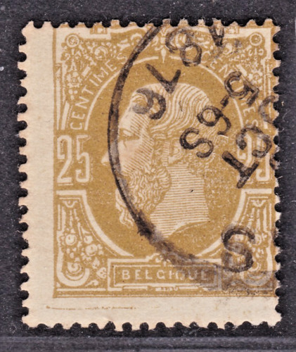 Timbre 1869 belgique - 1869-78, n°