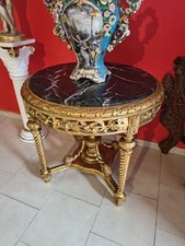 Tavolino da centro stile barocco con marmo nero