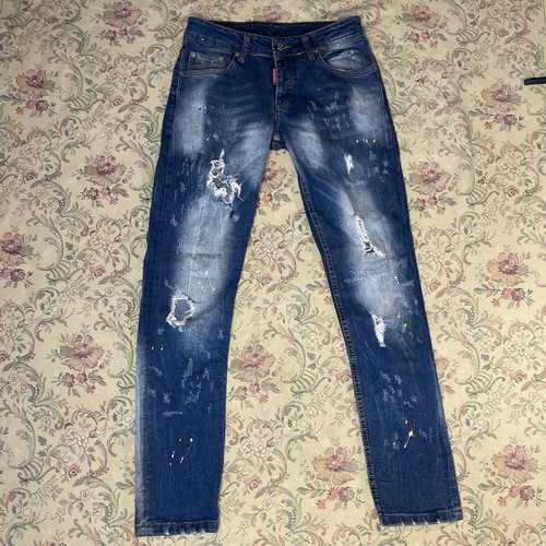 Dsquared2 jeans blu strappato - jeans,