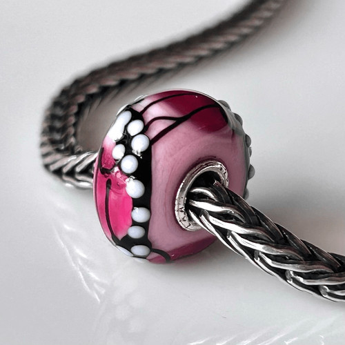 Trollbeads farfalla rosa ali - rosa,,