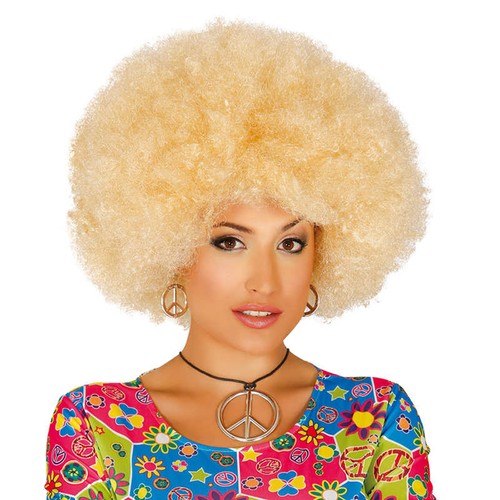 Parrucca afro bionda - parrucca,