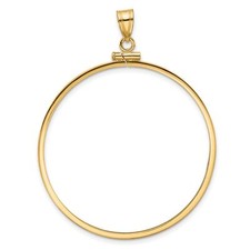 14k Yellow Gold Reeded Border
