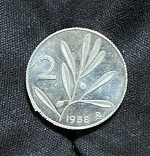 2 Lire 1958  Ulivo  Repubblica Italiana  capsula omaggio