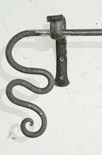 Bastone  tenda con terminali in ferro pieno forgiato e battuto a mano completo