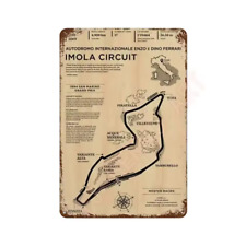 Insegna Targa Mappa Vintage F1