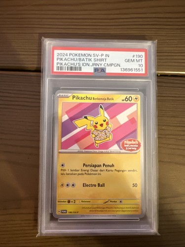 Psa pikachu berkemeja - psa, 10