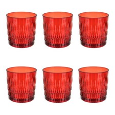 Set 6 bicchieri acqua rossi in