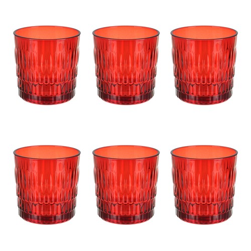 Set bicchieri acqua rossi - set,