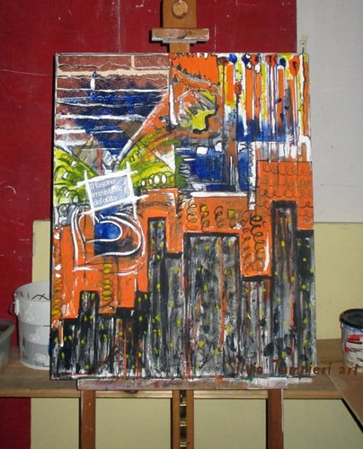 Quadro dipinto mano tecnica - dipinto, a