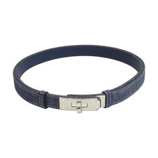 HERMES Kelly Belt Denim Epsom