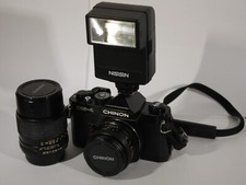 Chinon CM-4 w/ flash, bag, and