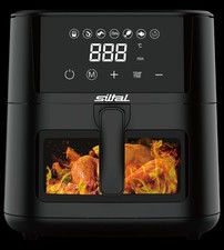 FRIGGITRICE AD ARIA 8L CON FINESTRA SILTAL BLACK