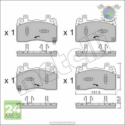 Kit pastiglie freno metelli - kit,
