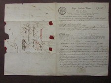 Manoscritto Lettera Cambio Regno Lombardo Veneto 1838 Milano Timbro Posta