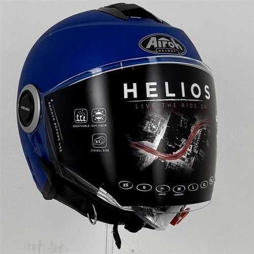 Casco airoh helios blu opaco - airoh,