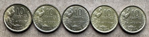 Lotto monete francia 10 - lotto, 5