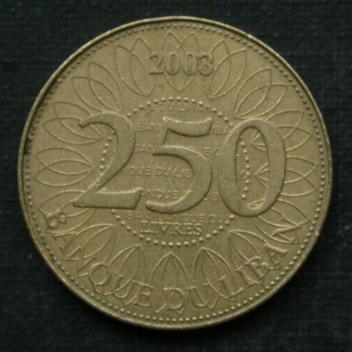 Libano 250 livres 2003 - ri),
