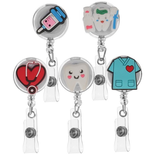 Pcs porta badge - 5, plastica